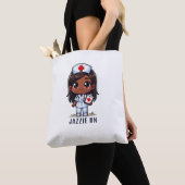 Niedliche Manga Black Nurse Karikatur Personalisie Tasche (Von Nahem)