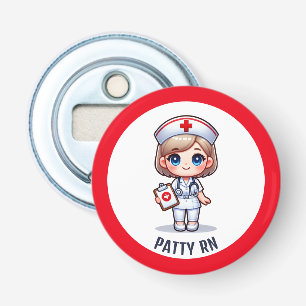 Niedliche Manga Blonde Nurse Karikatur Personalisi Flaschenöffner