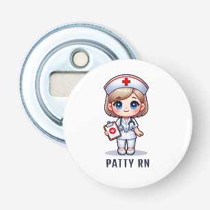 Niedliche Manga Blonde Nurse Karikatur Personalisi Flaschenöffner