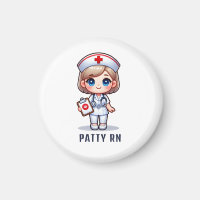 Niedliche Manga Blonde Nurse Karikatur Personalisi