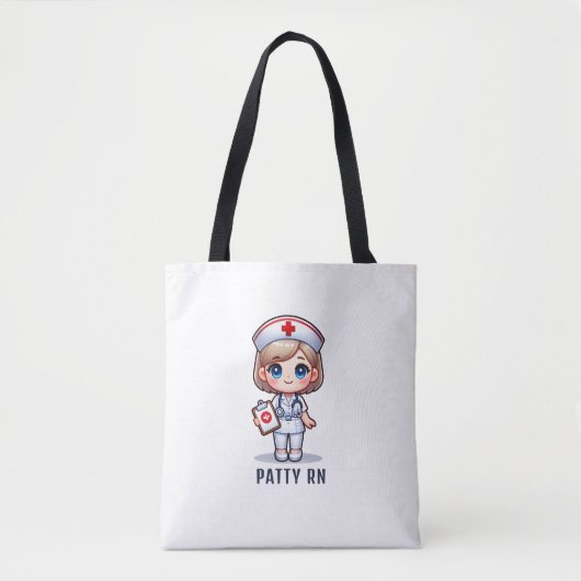 Niedliche Manga Blonde Nurse Karikatur Personalisi Tasche (Vorderseite)