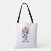 Niedliche Manga Blonde Nurse Karikatur Personalisi Tasche (Rückseite)