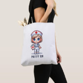 Niedliche Manga Blonde Nurse Karikatur Personalisi Tasche (Von Nahem)