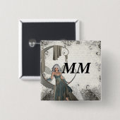 Niedliche Manga-Fee Button (Vorne & Hinten)