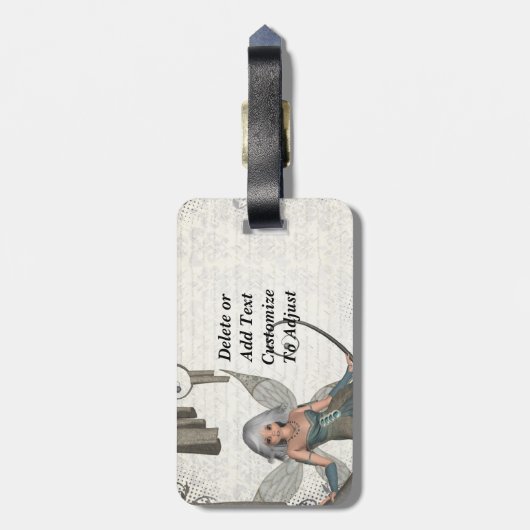 Niedliche manga Fee Gepäckanhänger (Rückseite vertikal)