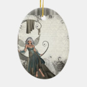 Niedliche Manga-Fee Keramikornament (Hinten)