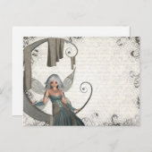 Niedliche Manga-Fee Postkarte (Vorne/Hinten)