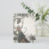 Niedliche Manga-Fee Postkarte (Stehend Vorderseite)