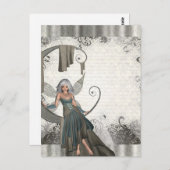 Niedliche Manga-Fee Postkarte (Vorne/Hinten)