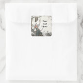 Niedliche Manga-Fee Quadratischer Aufkleber (Tasche)