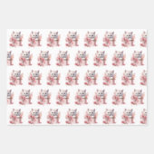 Niedliche Manga Kitten Musterschablonen Geschenkpapier Set (Vorderseite 3)
