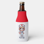 Niedliche Manga-Krankenschwester mit Blonde-Haar B Flaschenkühler (Flaschenvorderseite)