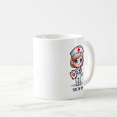 Niedliche Manga-Krankenschwester mit Blonde-Haar B Kaffeetasse (VorderseiteRechts)