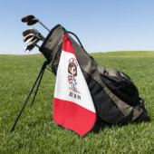 Niedliche Manga-Krankenschwester mit braunen braun Golfhandtuch (Gras)