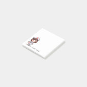 Niedliche Manga-Krankenschwester mit braunen braun Post-it Klebezettel (angewinkelt)