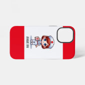 Niedliche Manga-Krankenschwester mit Red Hair Blue iPhone Hülle (Rückseite (Horizontal))