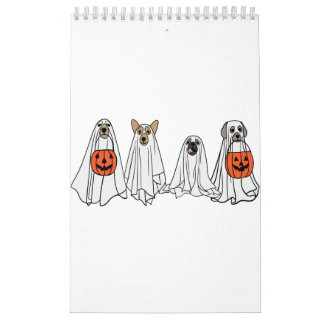 Niedliche Männer Halloween Hunde Ghost Kürbisco Kalender