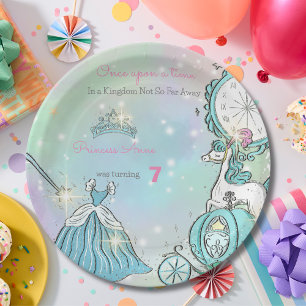 Niedliche Märchen der Princess zum Geburtstag Pappteller