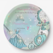 Niedliche Märchen der Princess zum Geburtstag Pappteller (Vorderseite)