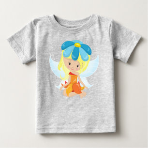 Niedliche Märchen, Zauberei, Blonde Haare, Blume Baby T-shirt