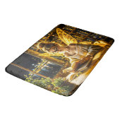 Niedliche Märchenjunge lesen magische Glitzern Badematte (Schrägansicht)