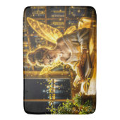 Niedliche Märchenjunge lesen magische Glitzern Badematte (Vorderseite Vertikal)