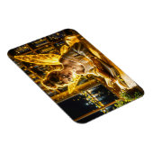 Niedliche Märchenjunge lesen magische Glitzern Magnet (Rechte Seite)