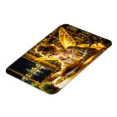 Niedliche Märchenjunge lesen magische Glitzern Magnet (Linke Seite)