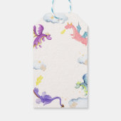 Niedliche Märchenmagic Dragon Babydusche Geschenkanhänger (Rückseite)