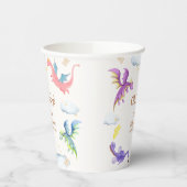 Niedliche Märchenmagic Dragon Babydusche Pappbecher (Links)