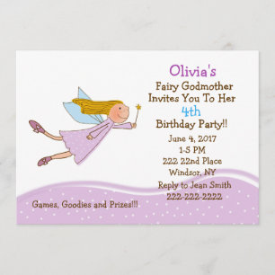 Niedliche Märchenmutter und Dots zum Geburtstag Ei Einladung