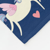 Niedliche Märchenprinzessin und Einhornkinder Fleecedecke (Ecke)