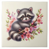 Niedliche Marderliebhaber Landtiere Fliese (Vorderseite)