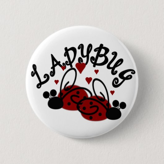 Niedliche Marienkäfer Button (Vorderseite)