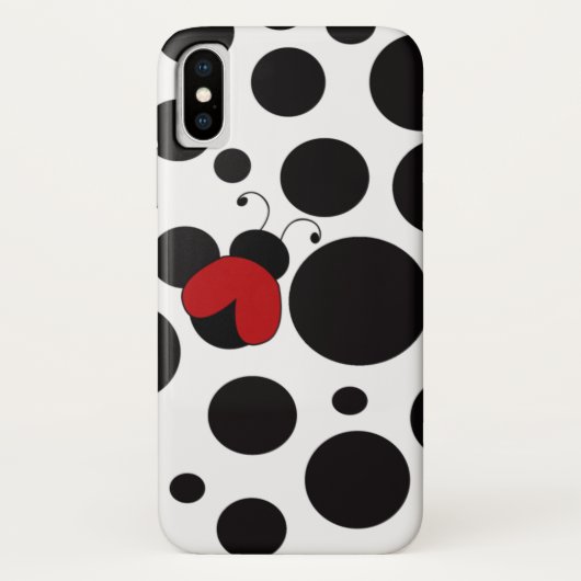 Niedliche Marienkäfer-Polka-Punkte Case-Mate iPhone Hülle (Rückseite)