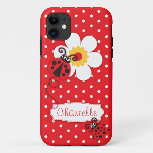 Niedliche Marienkäfermädchen nennen roten iphone 5 Case-Mate iPhone Hülle (Rückseite)