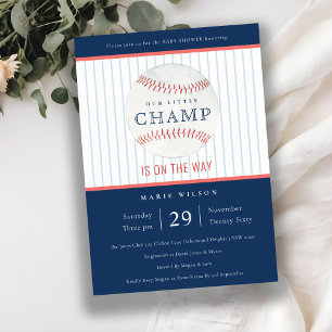 Niedliche Marine unsere kleine Champ Baseball Baby Einladung