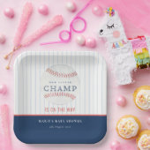 Niedliche Marine unsere kleine Champ Baseball Baby Pappteller (Party)