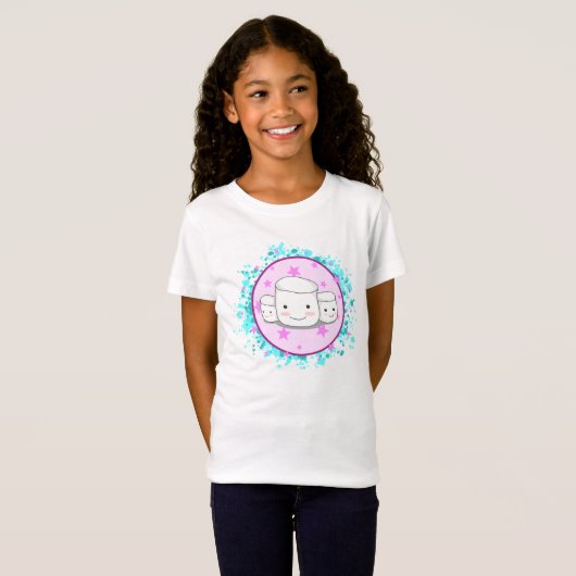 Niedliche Marshmallows T-Shirt (Vorne ganz)