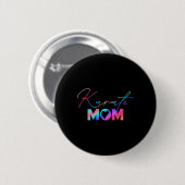 Niedliche Martial Arts Mutter Tag Regenbogen Karat Button (Vorne & Hinten)