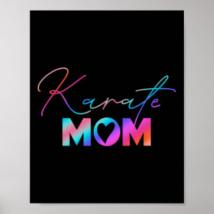 Niedliche Martial Arts Mutter Tag Regenbogen Karat Poster