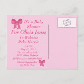 Niedliche "Mary Janes" Kinderdusche Einladung Post (Rückseite)