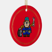 Niedliche Maschinenanlage für männliche Fahrzeuge  Keramik Ornament (Rechts)