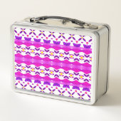 Niedliche, maßgeschneiderte Blume und Herzen Metall Brotdose (Rückseite)