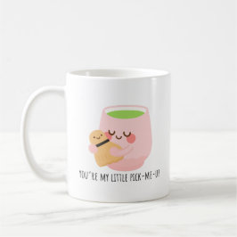 Niedliche Matcha Tea Hug Illustration Kaffeetasse