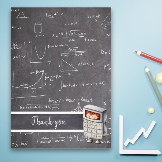 Niedliche Math-Gleichungen für Blackboard-Kinder Dankeskarte