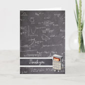 Niedliche Math-Gleichungen für Blackboard-Kinder Dankeskarte (Vorderseite)