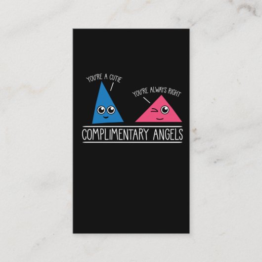 Niedliche Mathematiklehrer - Ergänzende Engel Visitenkarte (Vorderseite)
