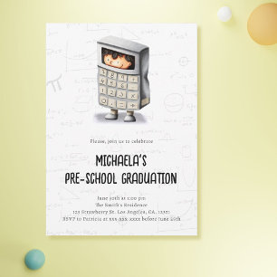 Niedliche Mathematikvorschulische Graduierungspart Einladung