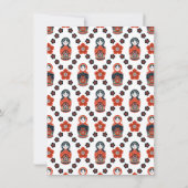 Niedliche Matryoshka Nesting Doll Weihnachtskarte Karte (Rückseite)